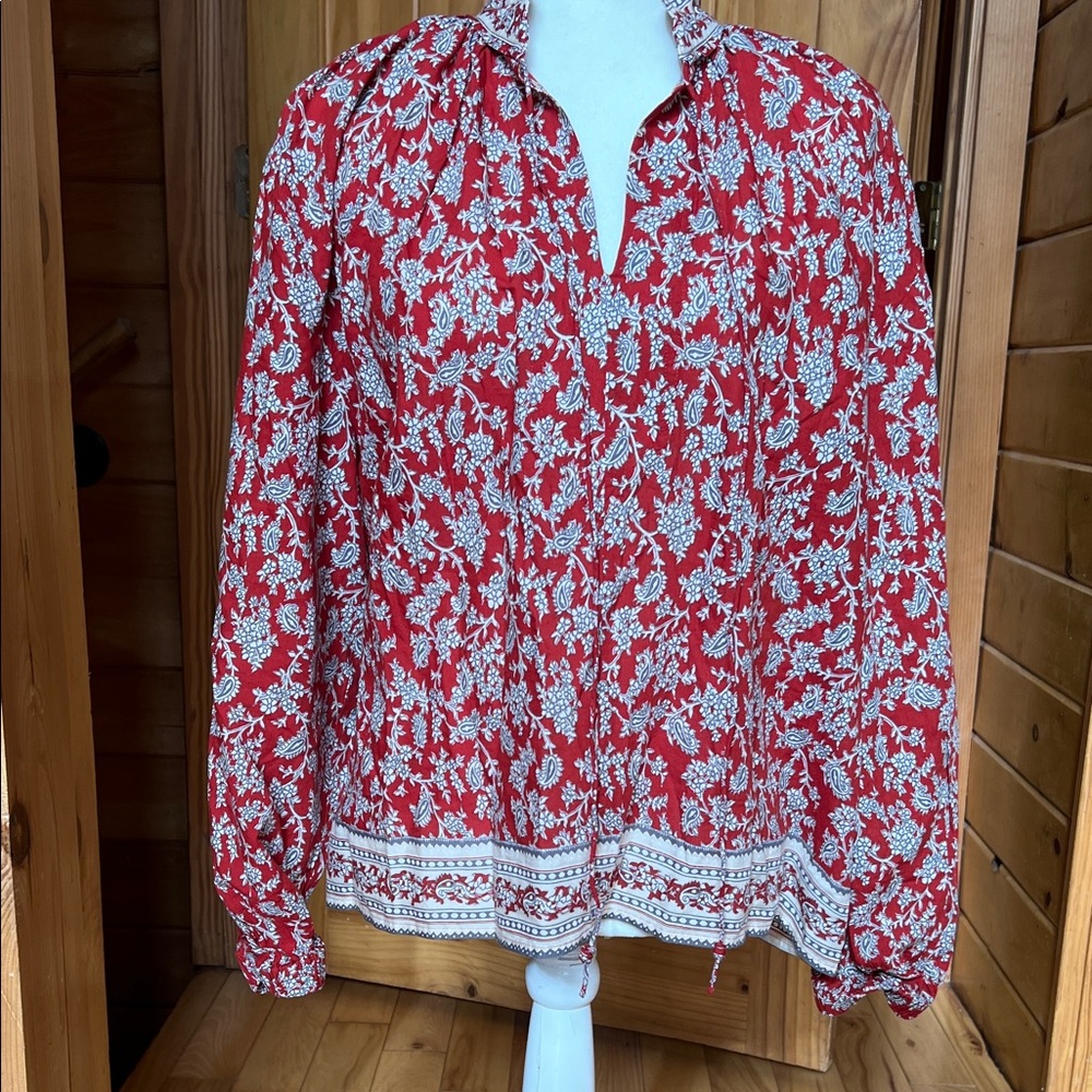 Madewell cotton shirred popover - Picture 4 of 8